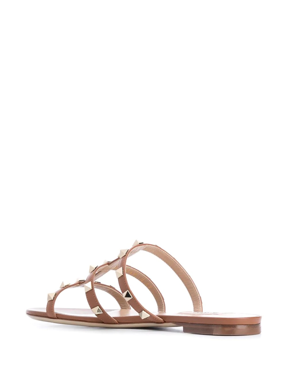 Rockstud flat slide sandals - 3