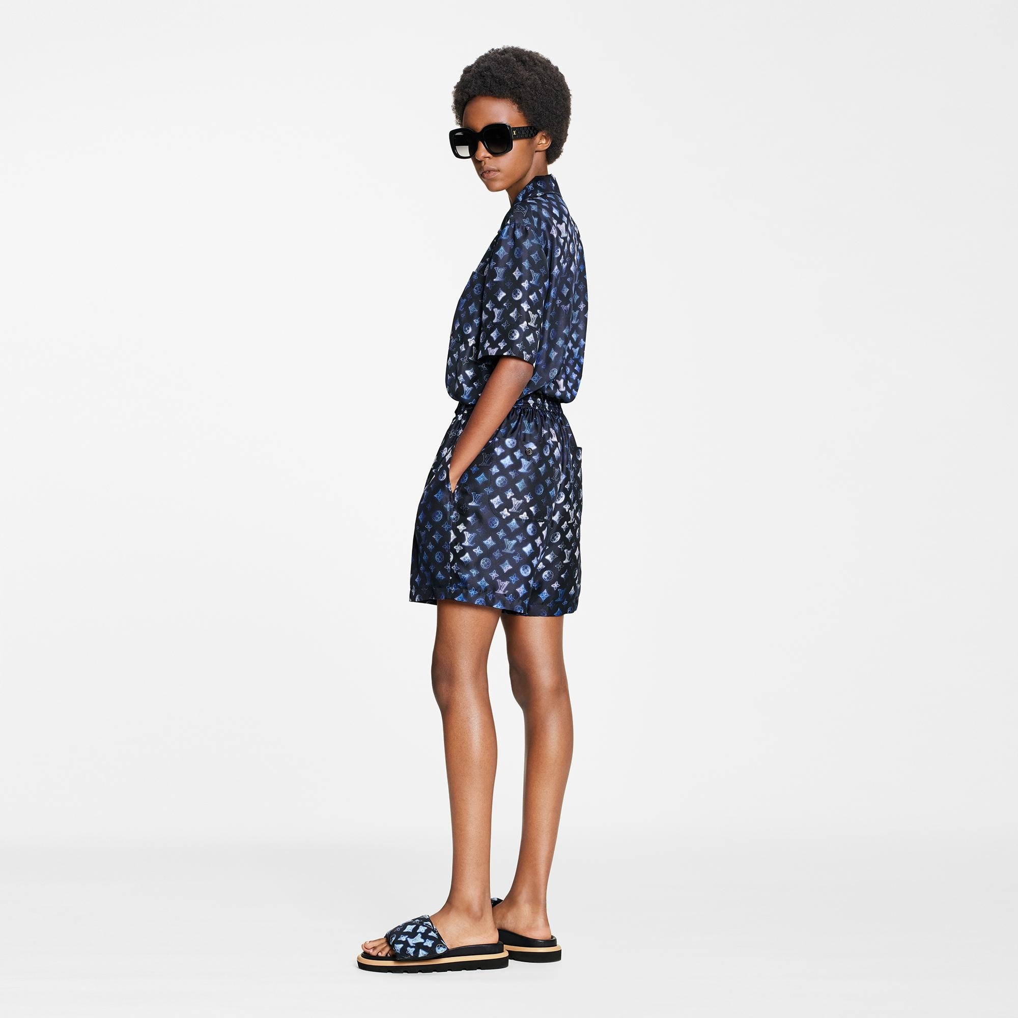 Mahina Monogram Short-Sleeved Playsuit - 4