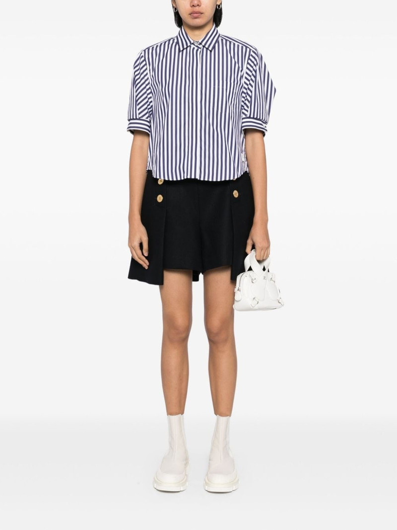 sacai pleated tailored short outlook