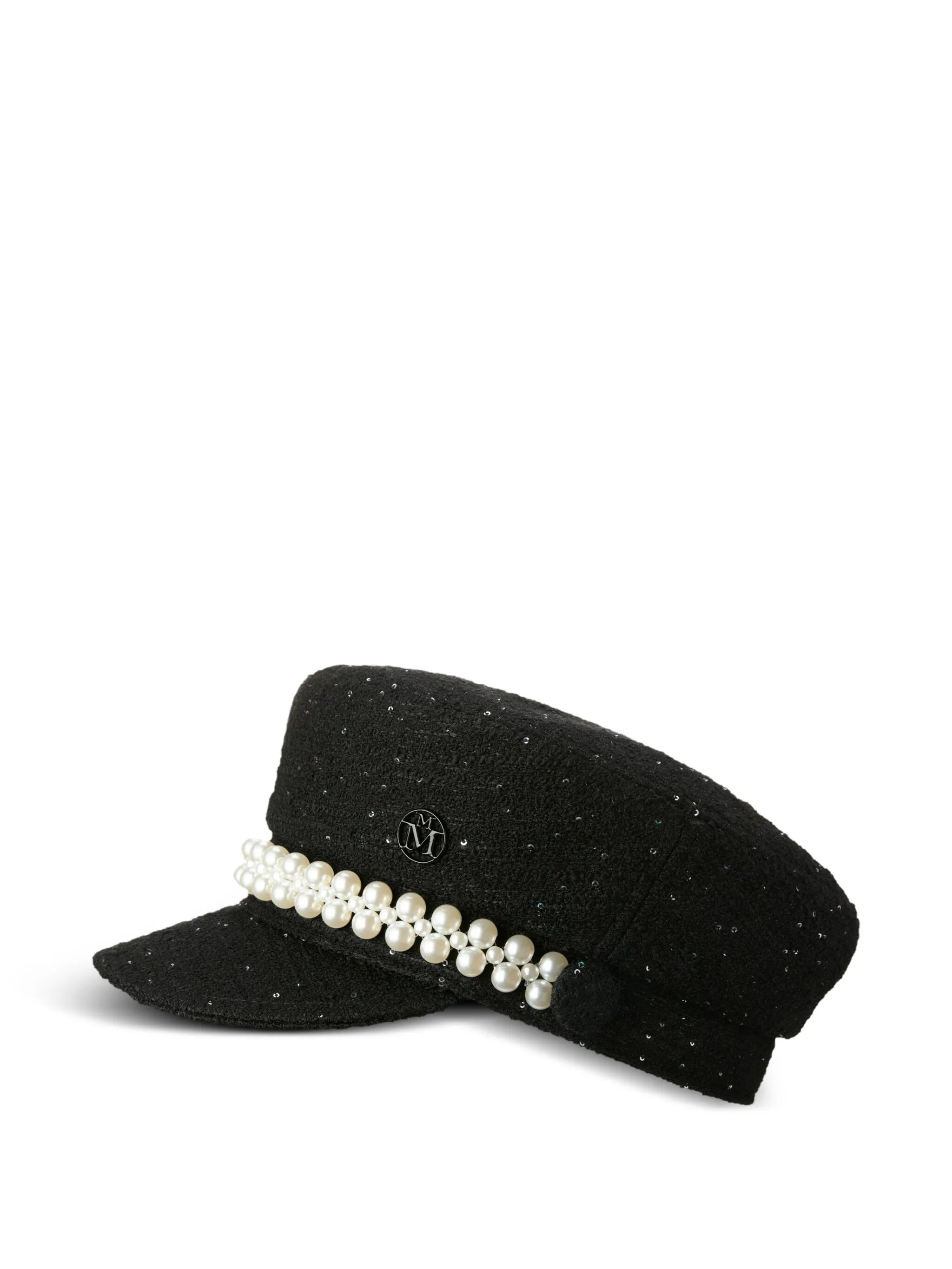 Maison Michel Pearl-embellished Cap - 1