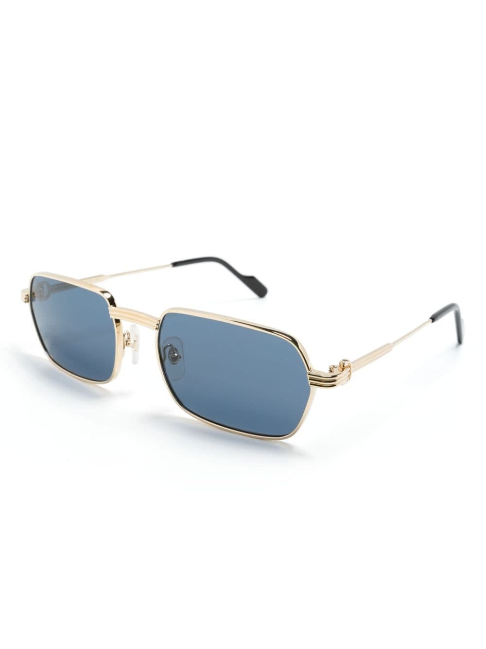 polished rectangle-frame sunglasses - 2