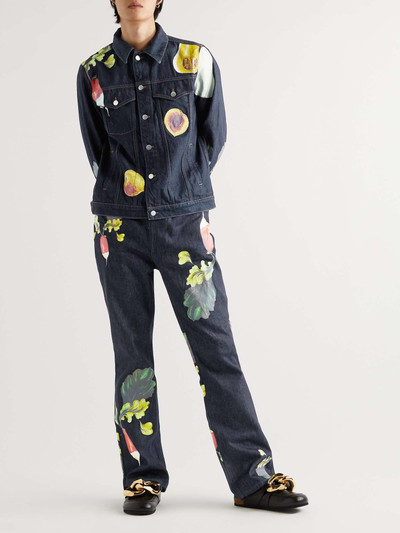 JW Anderson Flared Logo-Embroidered Printed Jeans outlook