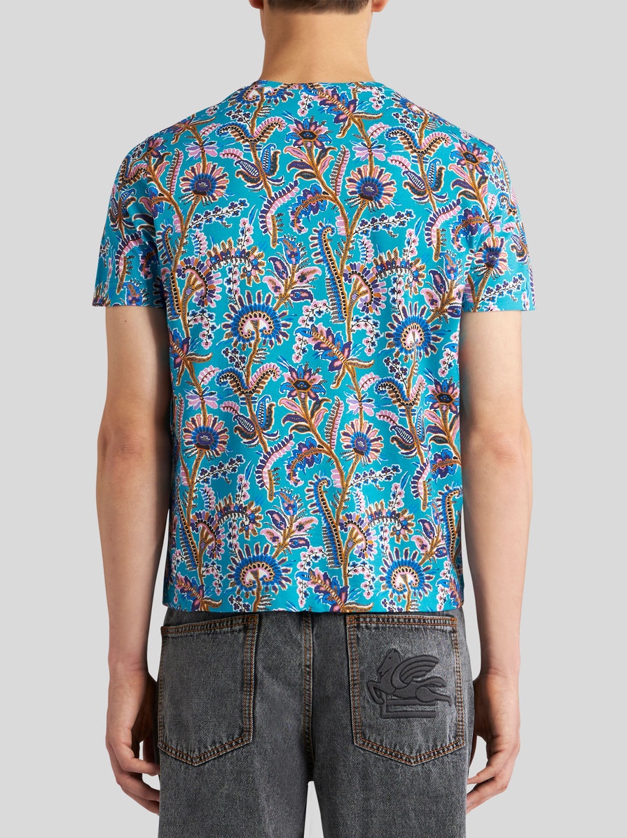 T-SHIRT WITH FOLIAGE PRINT - 4