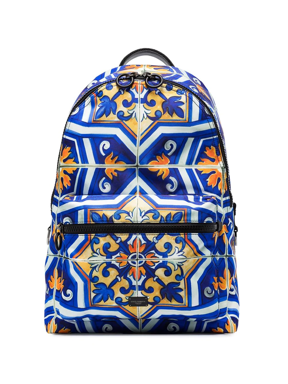 tile-print backpack - 1