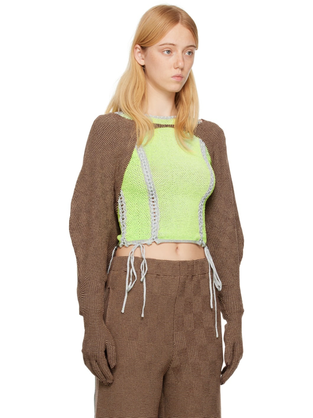 Brown Dramatic Raglan Gloves - 2