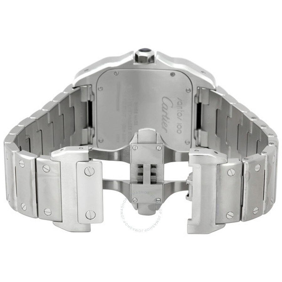 Pre-owned Cartier Santos 100 Silvered opaline dial Dial Men's Watch W200737G - 3