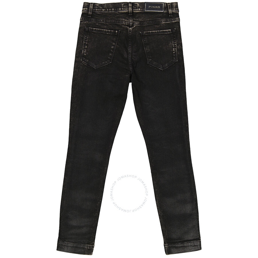 Pinko Ladies Black Sabrina 1 Cropped Skinny Jeans, Wiast Size 27" - 2