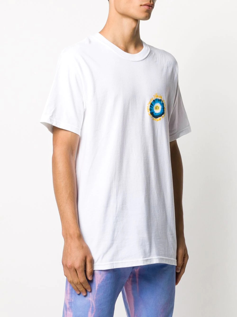 Cosmos-print cotton T-shirt - 3