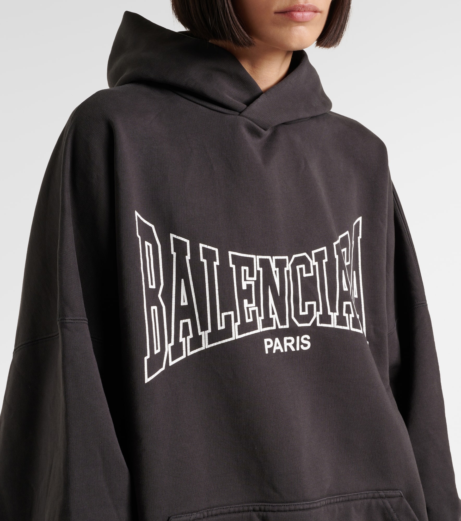 Logo cotton jersey hoodie - 4