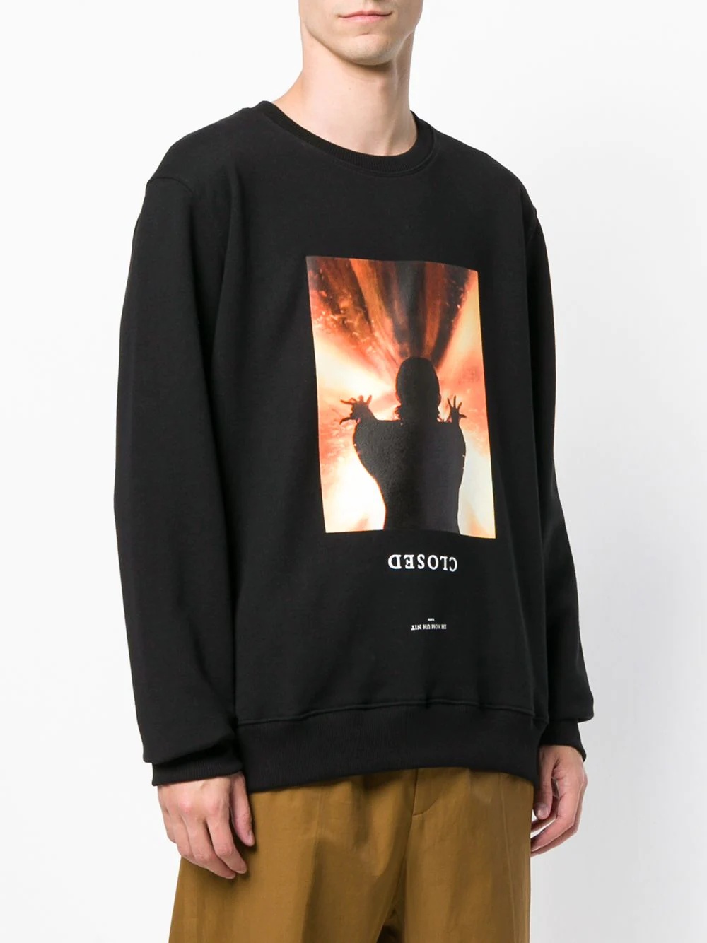 closed print sweatshirt - 3