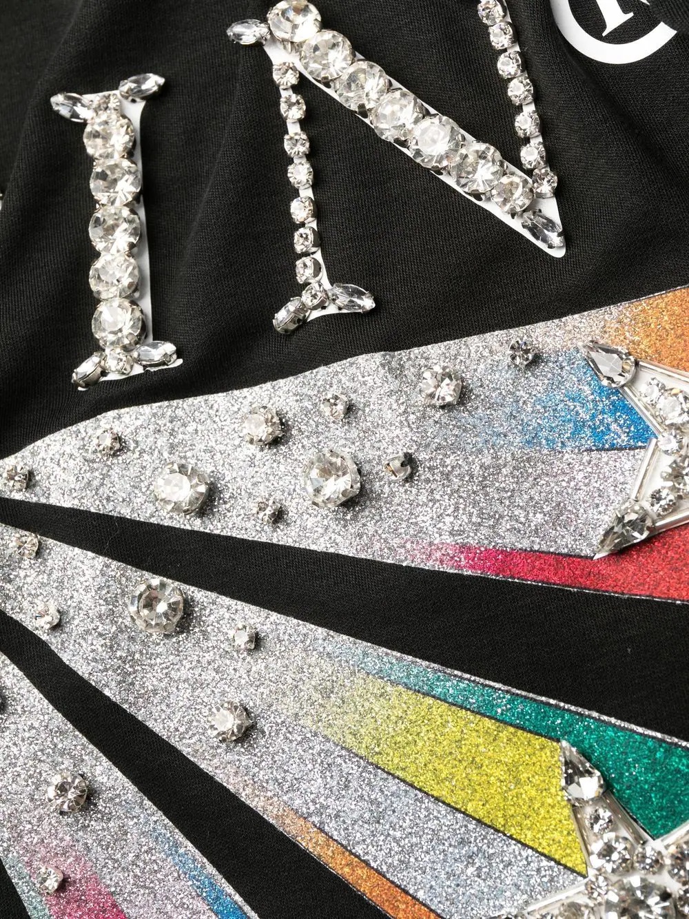embellished logo-print T-shirt dress - 5
