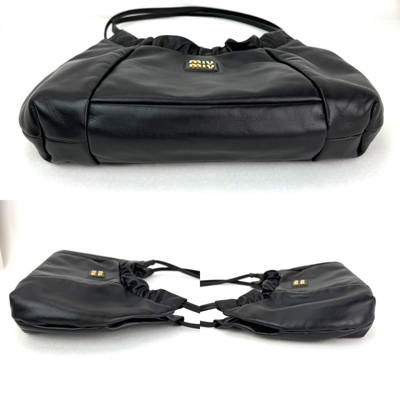 Miu Miu Nappa Black Leather Hobo Bag - 3