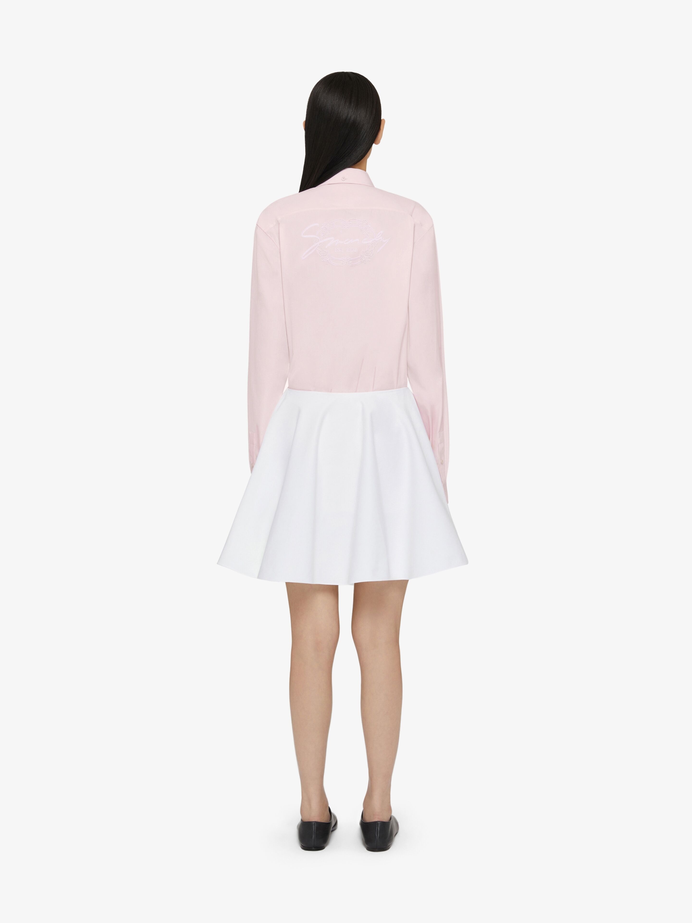 SKIRT IN COTTON WITH GIVENCHY MEDALLION - 4