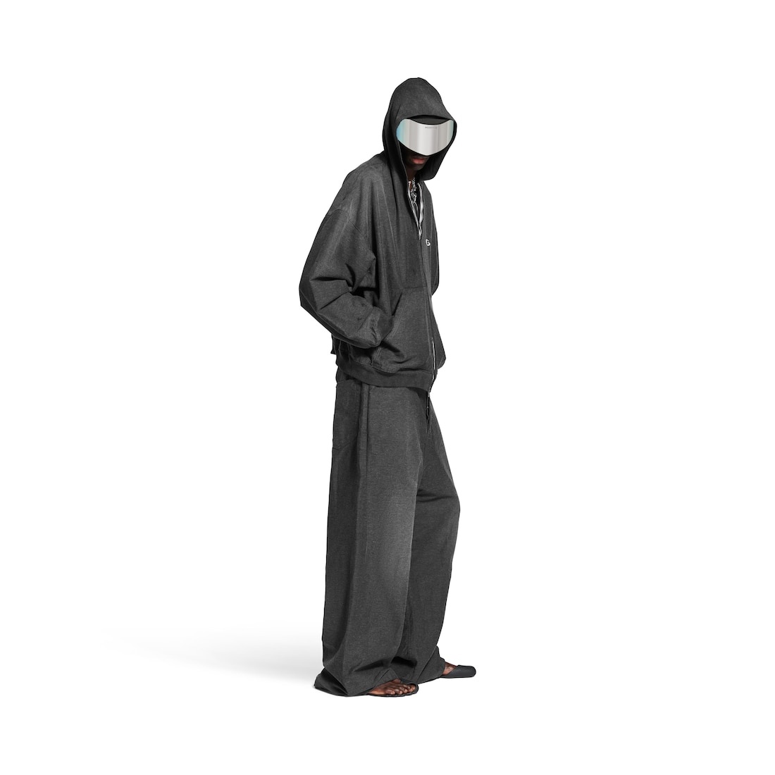 Men's Trompe L'oeil Sweatpants in Anthracite - 3