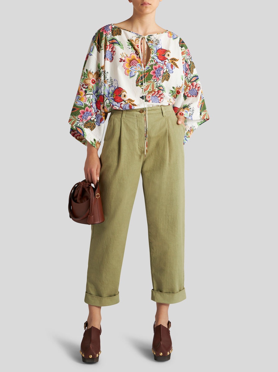 CROPPED CHINO TROUSERS - 4