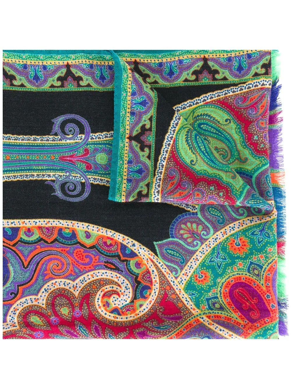 floral paisley print scarf   - 1