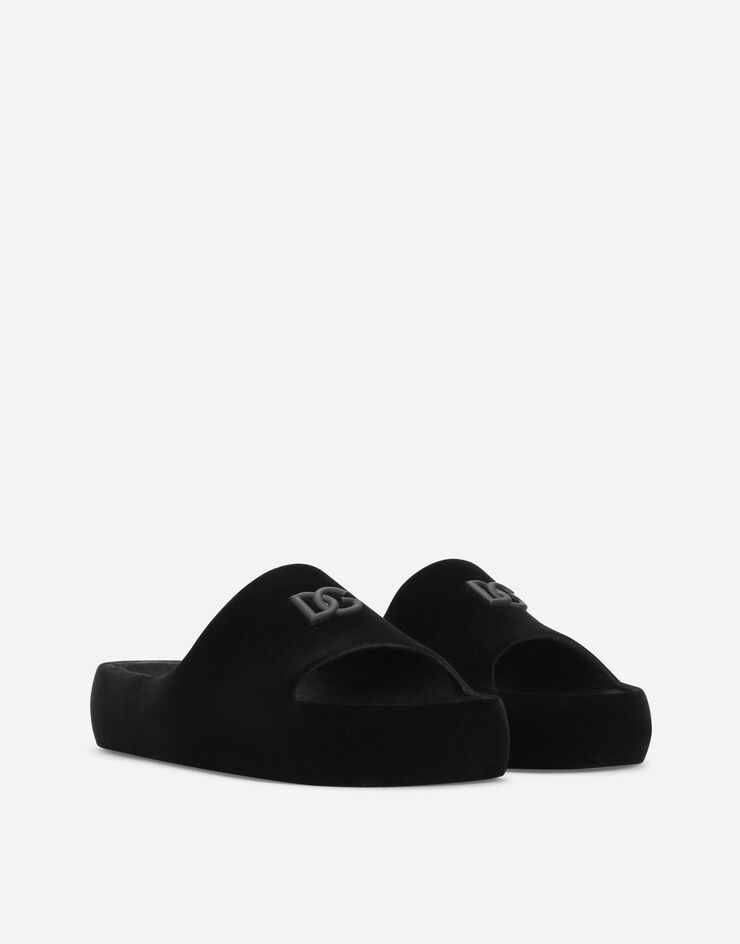Flocked rubber beachwear sliders - 2