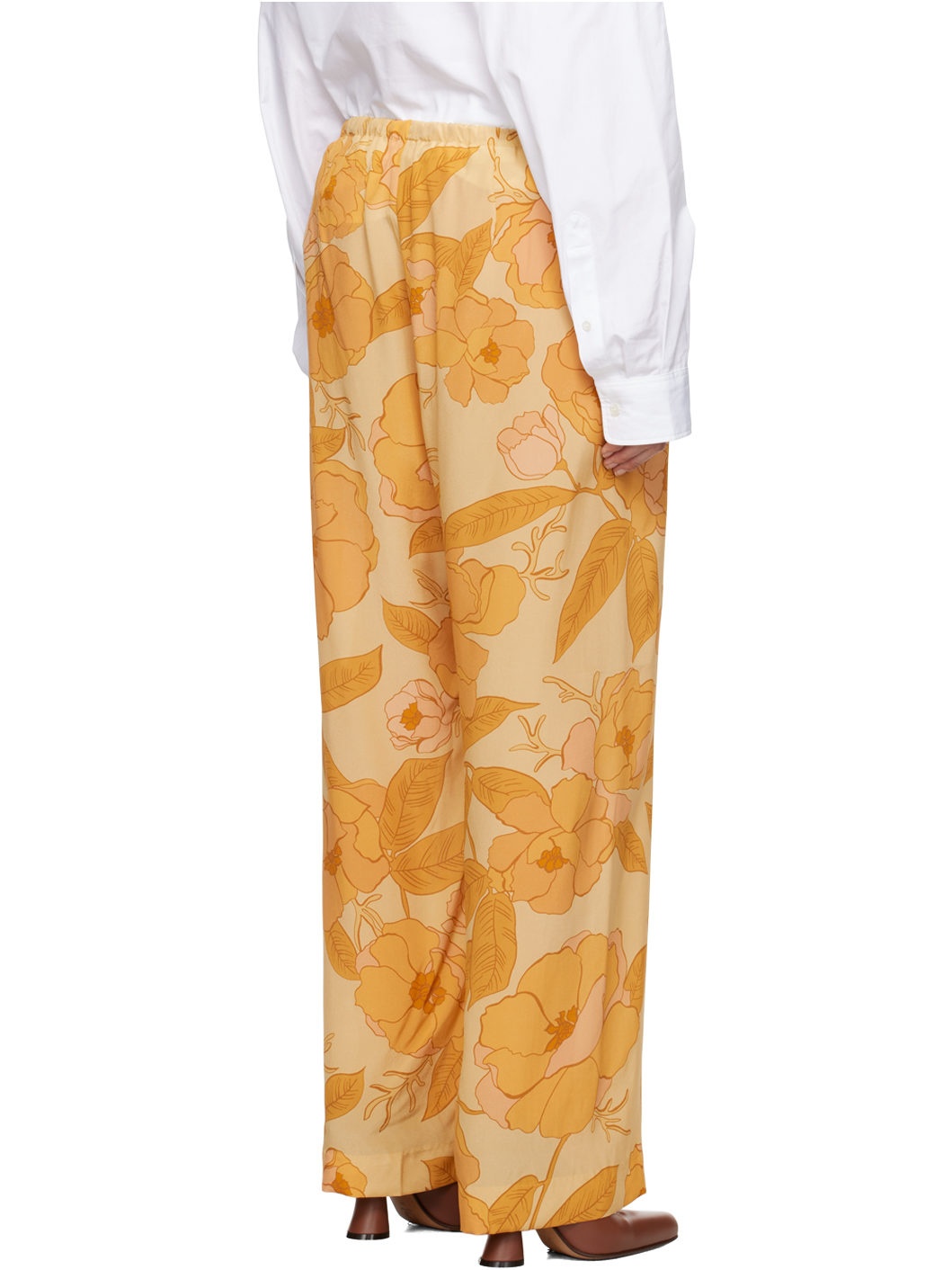 Yellow Silk Trousers - 3