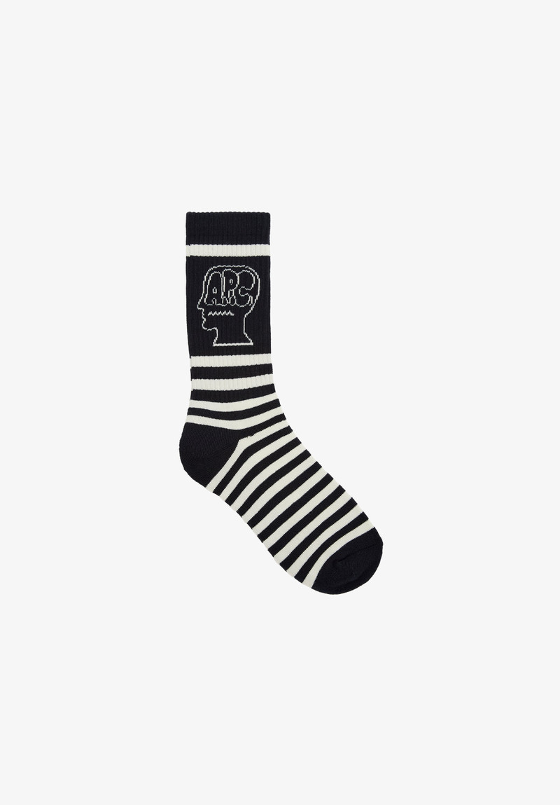 A.P.C. X BRAIN DEAD STRIPED SOCKS 3