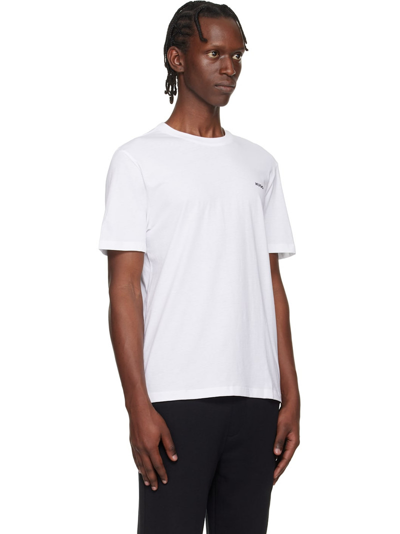 White Regular-Fit Logo-Print T-shirt 2