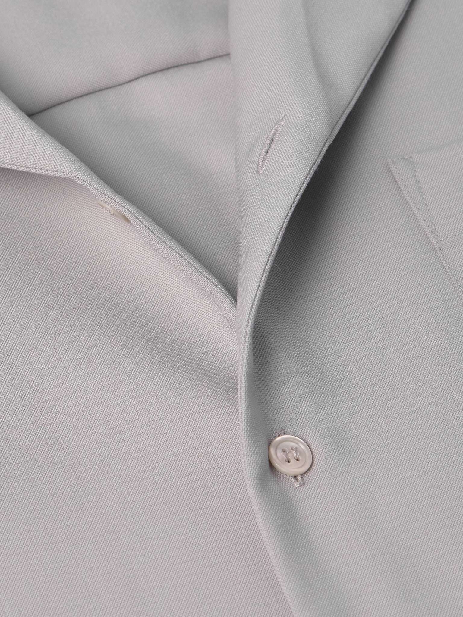 Convertible-Collar Wool Shirt - 4