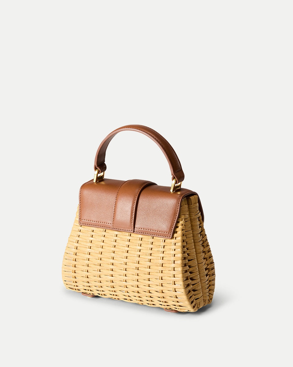 SMALL WICKER AVENUE BAG - 5