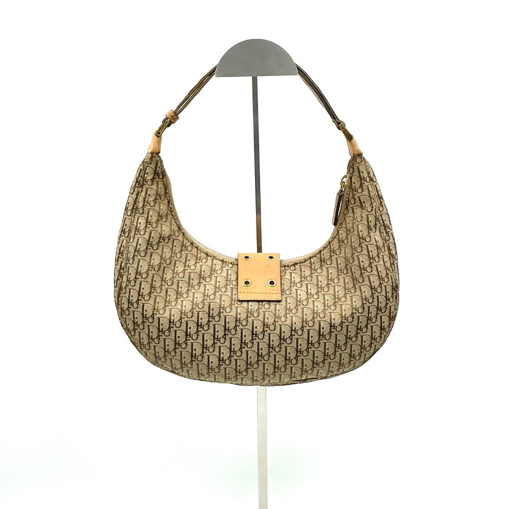 Christian - Christian Dior Street Chic Beige Fabric Hobo Bag - 3