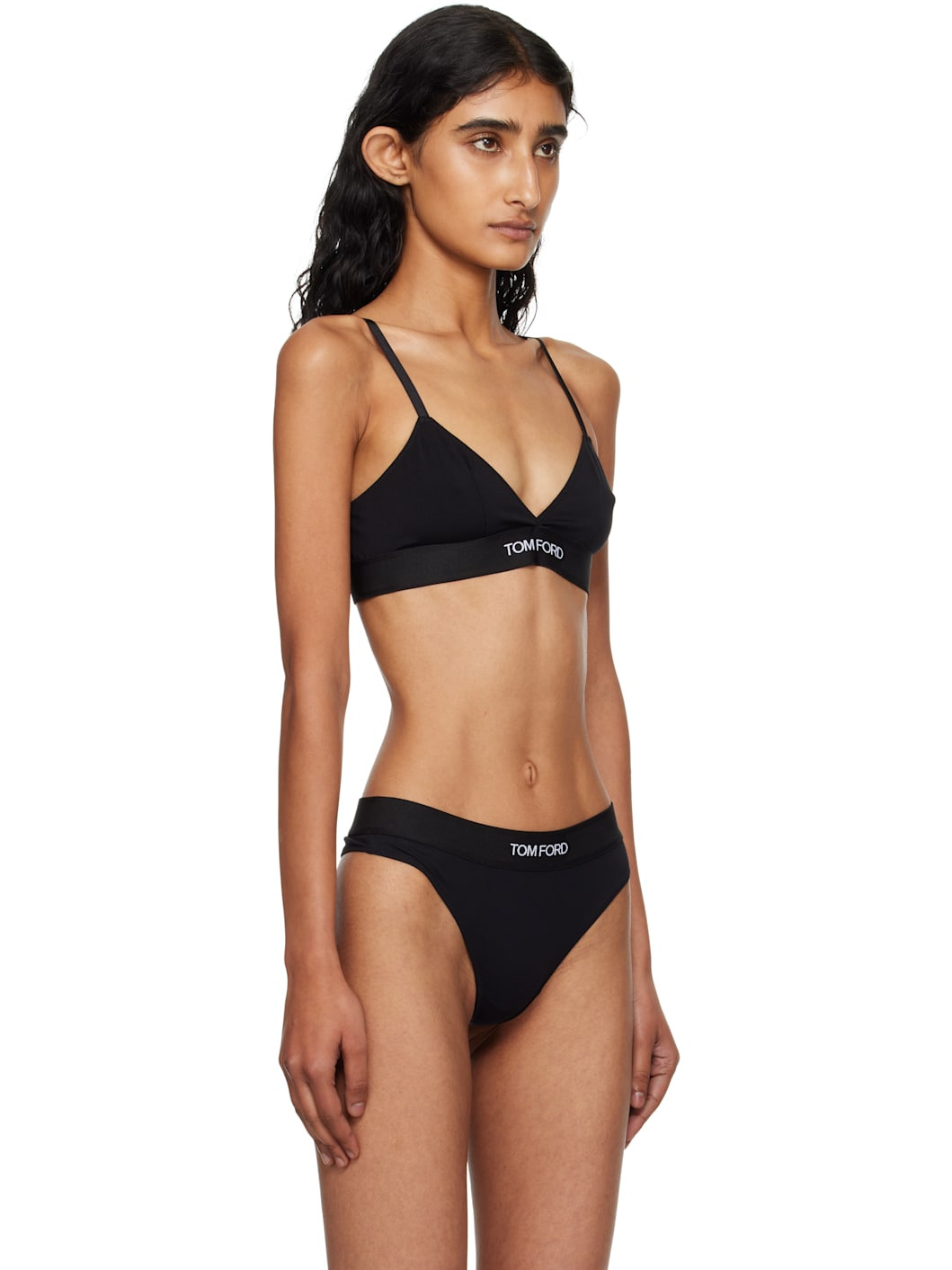 Black Modal Signature Bra - 2