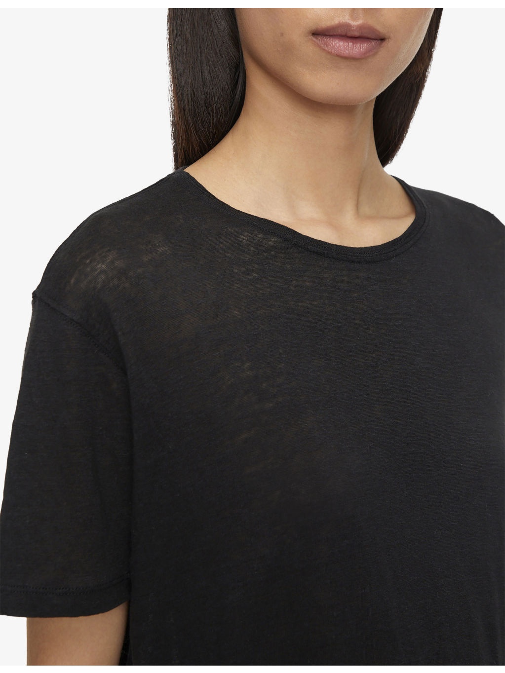 Cap-Sleeve Linen-Jersey Top - 5