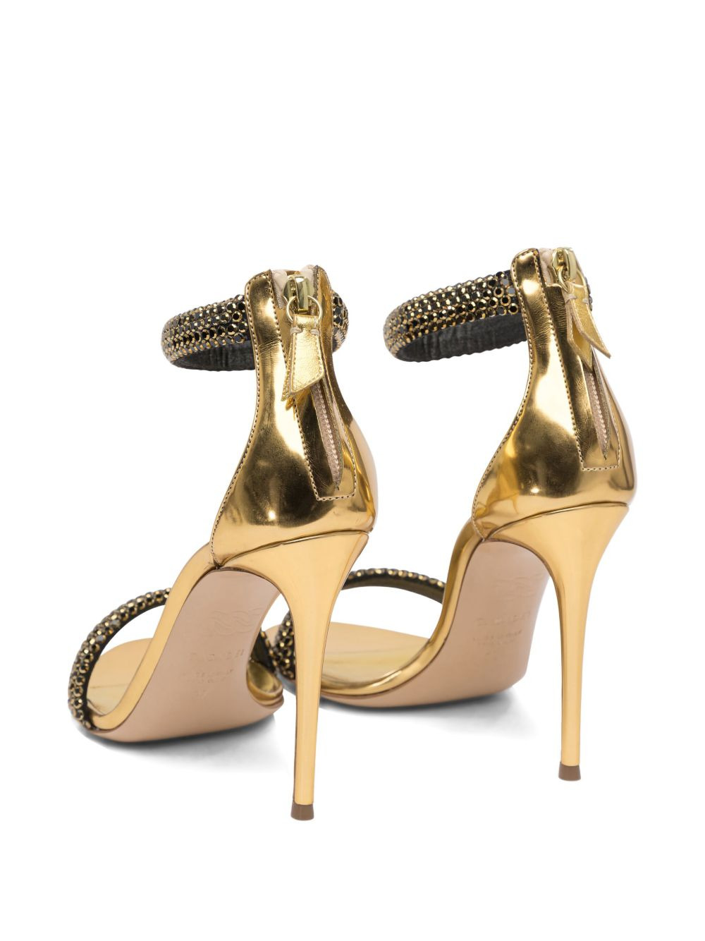 100mm crystal-embellished stiletto sandals - 4
