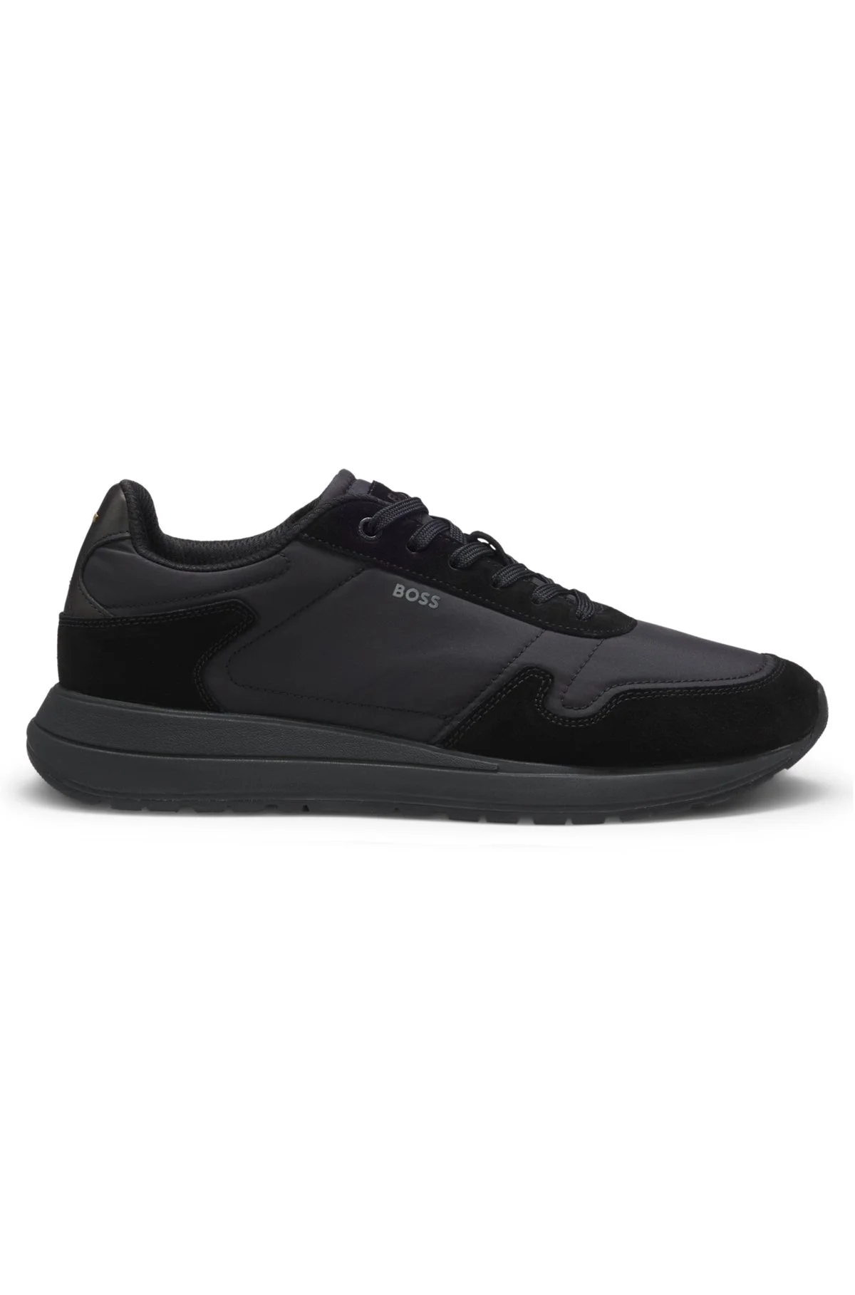 LACE-UP SNEAKERS IN LIGHTWEIGHT FABRIC WITH SUEDE TRIMS - 1