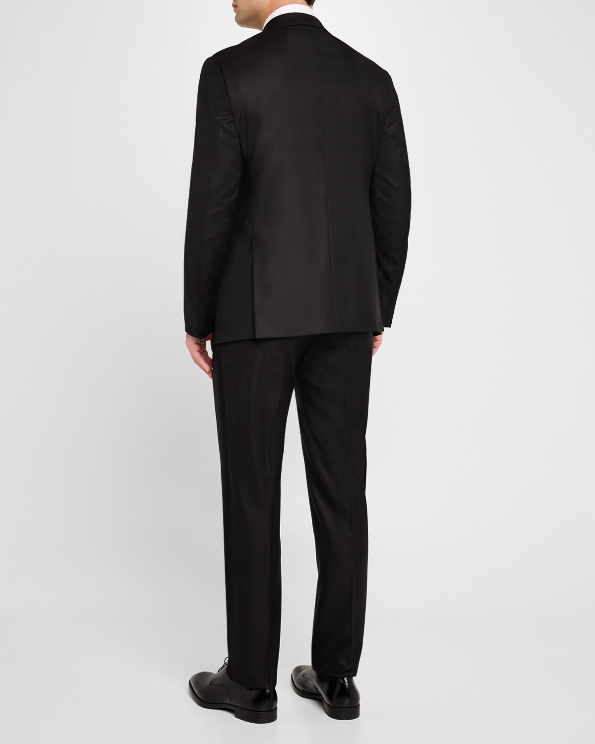 Men's Wool and Silk Micro-Textured Two-Piece Tuxedo - 5