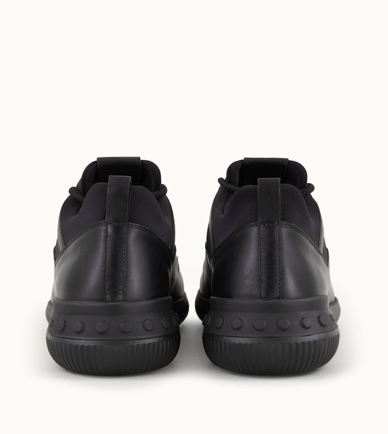 NO_CODE 01 IN LEATHER AND SCUBA FABRIC - BLACK 4