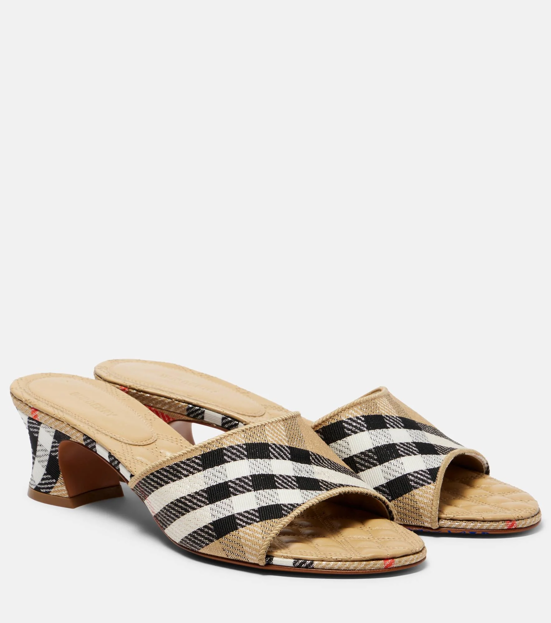 Sloane 45 Burberry Check mules - 1