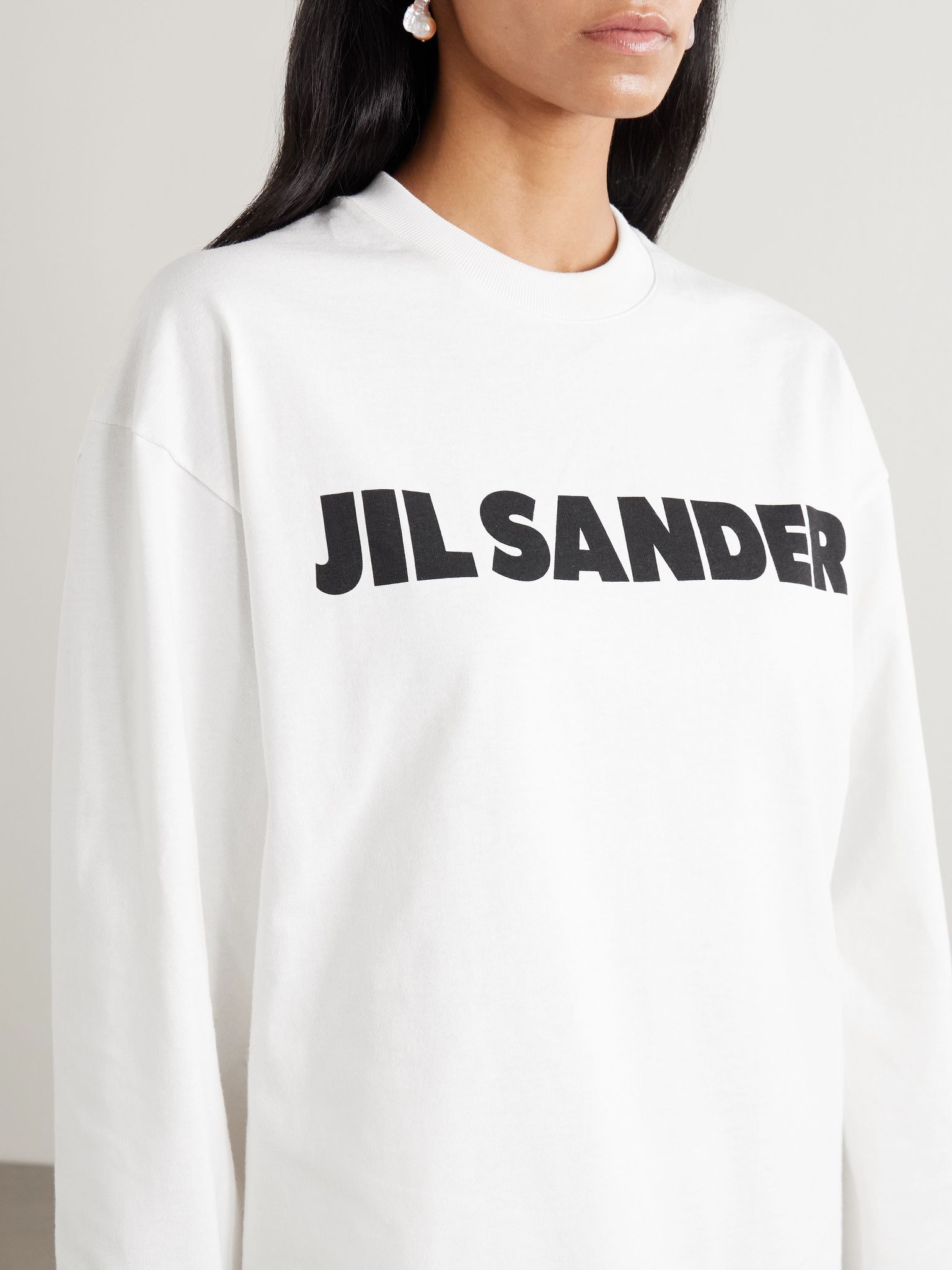 Printed cotton-jersey sweatshirt White - 5