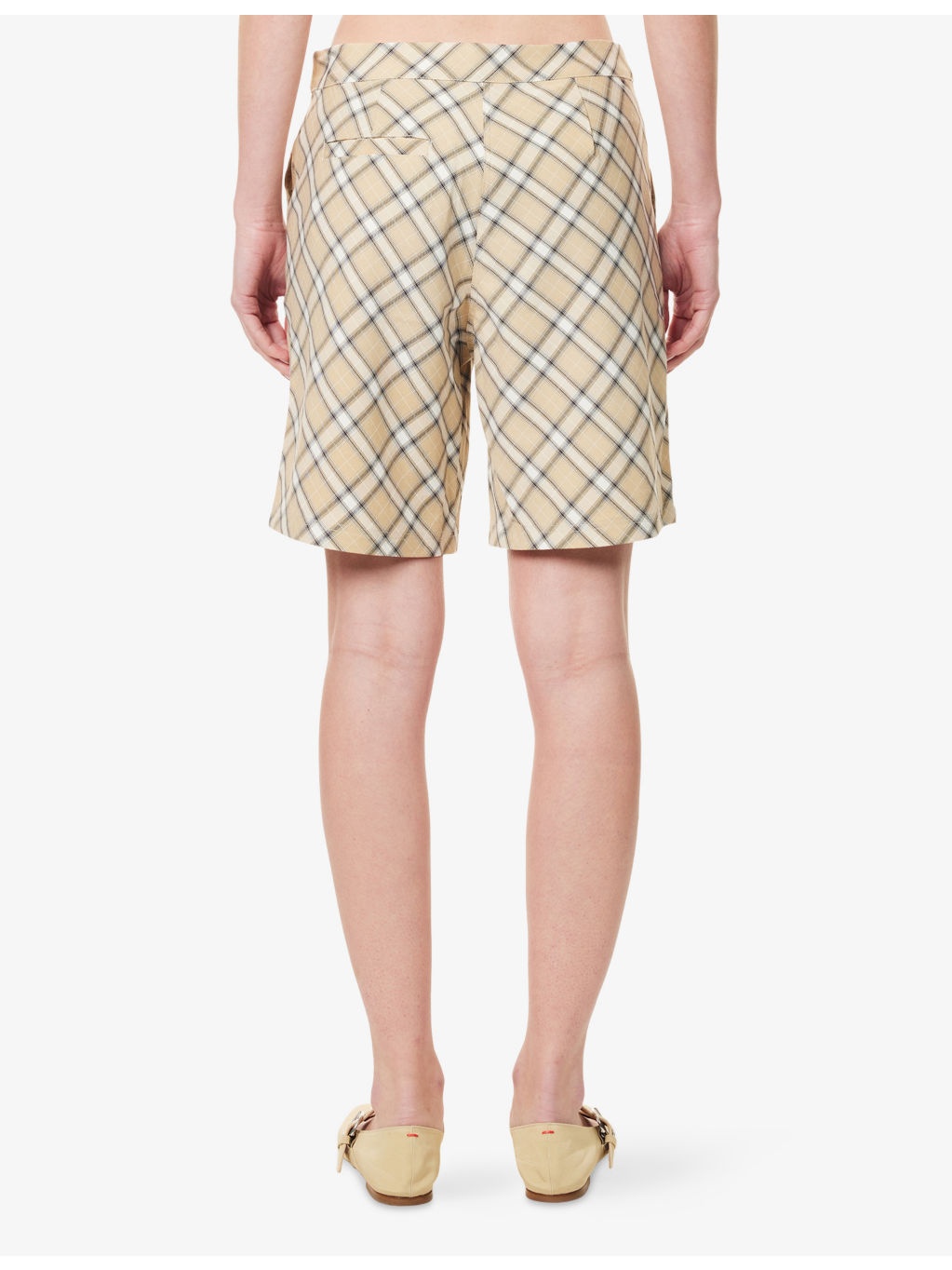 Sloane Check-Print Stretch-Woven Shorts - 4