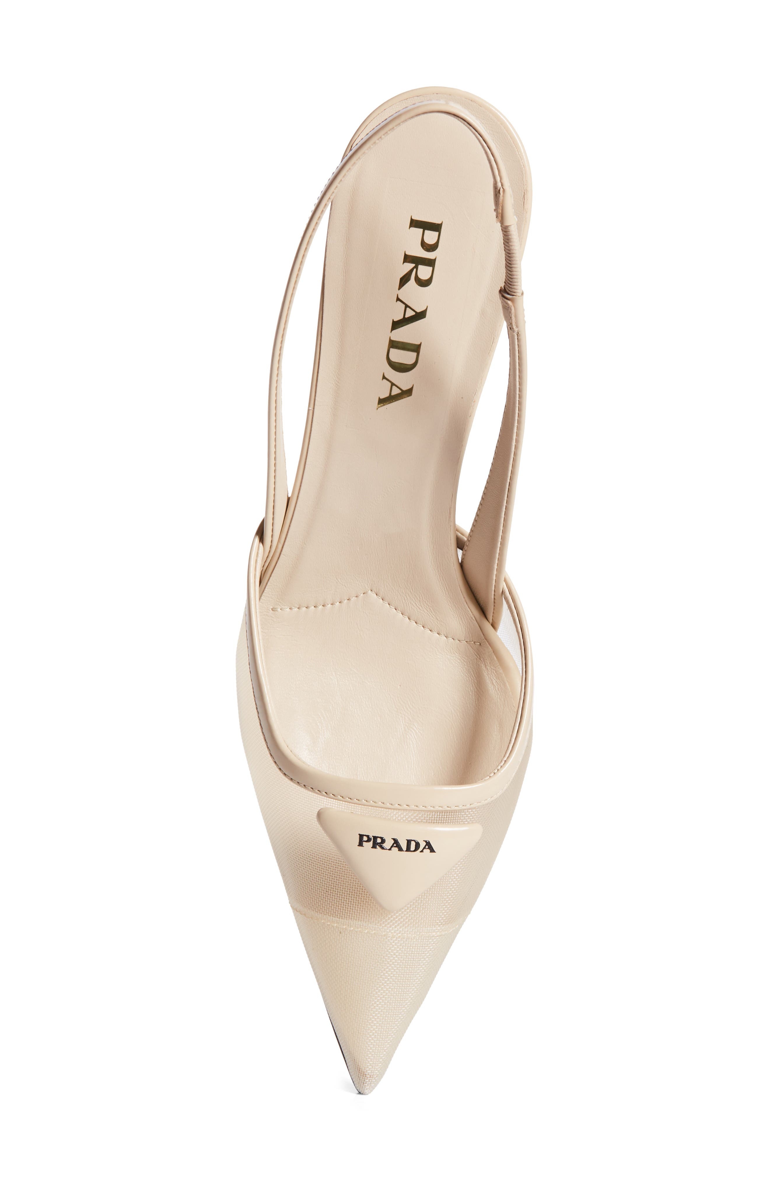 Prada Mesh Slingback Pump in Travertino at Nordstrom - 5
