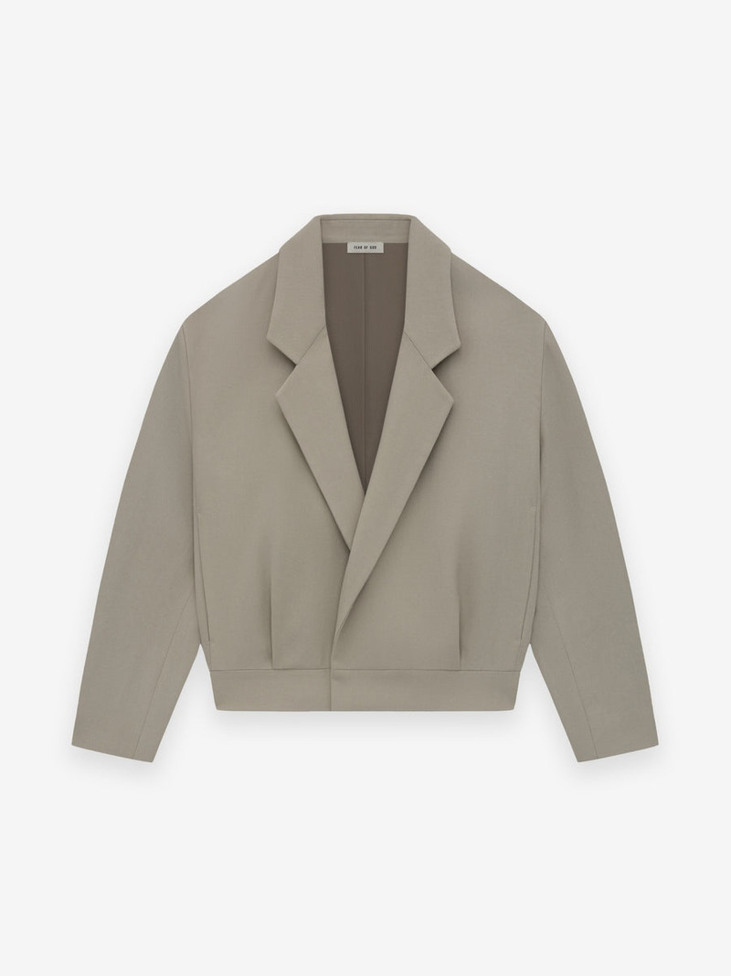 Wool Gabardine Notch Lapel Jacket 1
