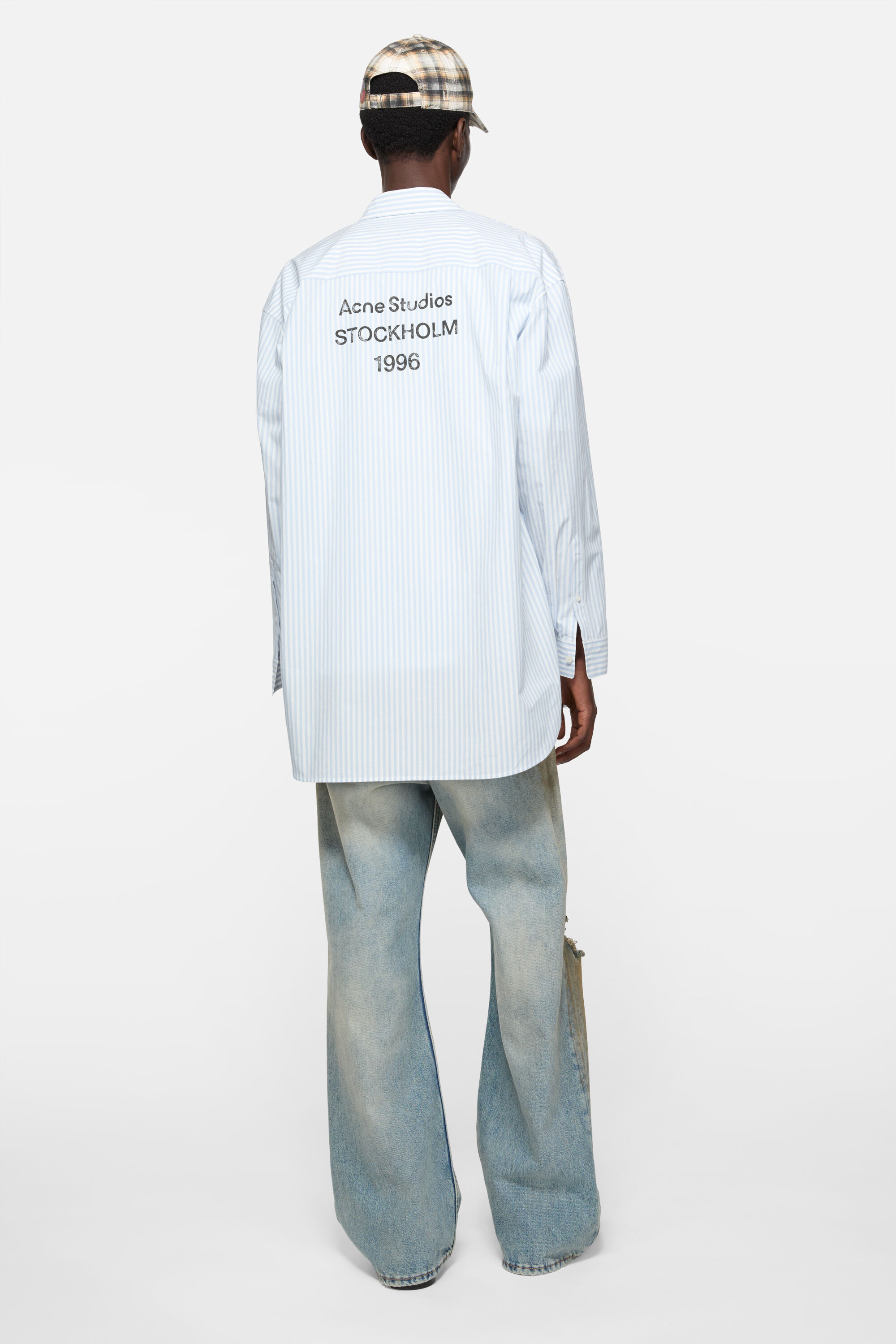 Button-up shirt - Light blue/white - 3
