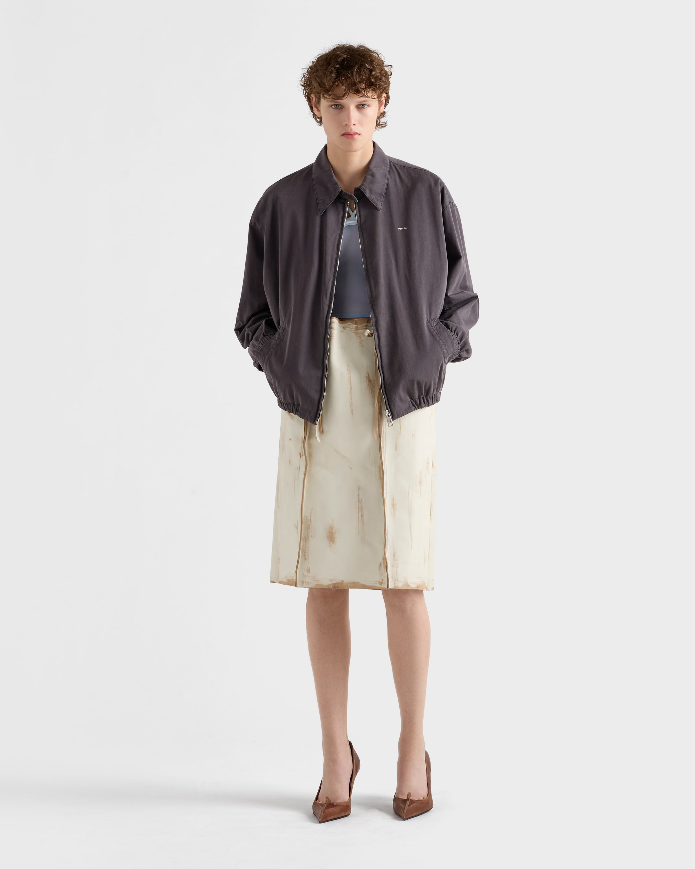 Old gabardine blouson jacket - 2