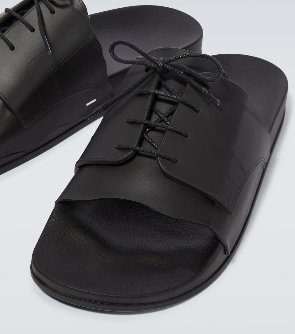 Lace-up rubber slides - 3