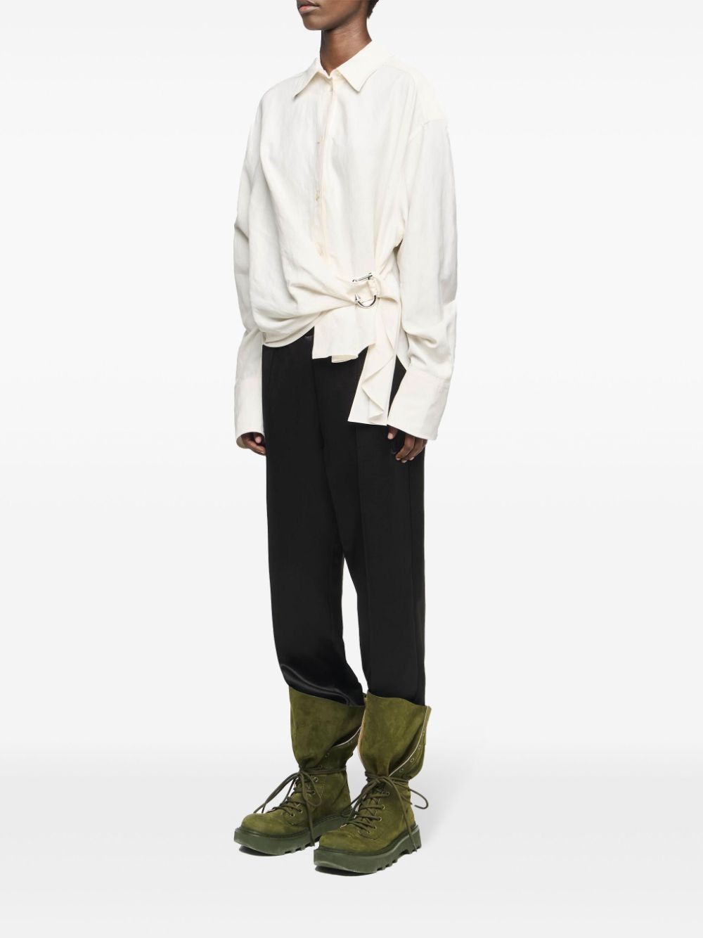 draped twisted shirt - 2
