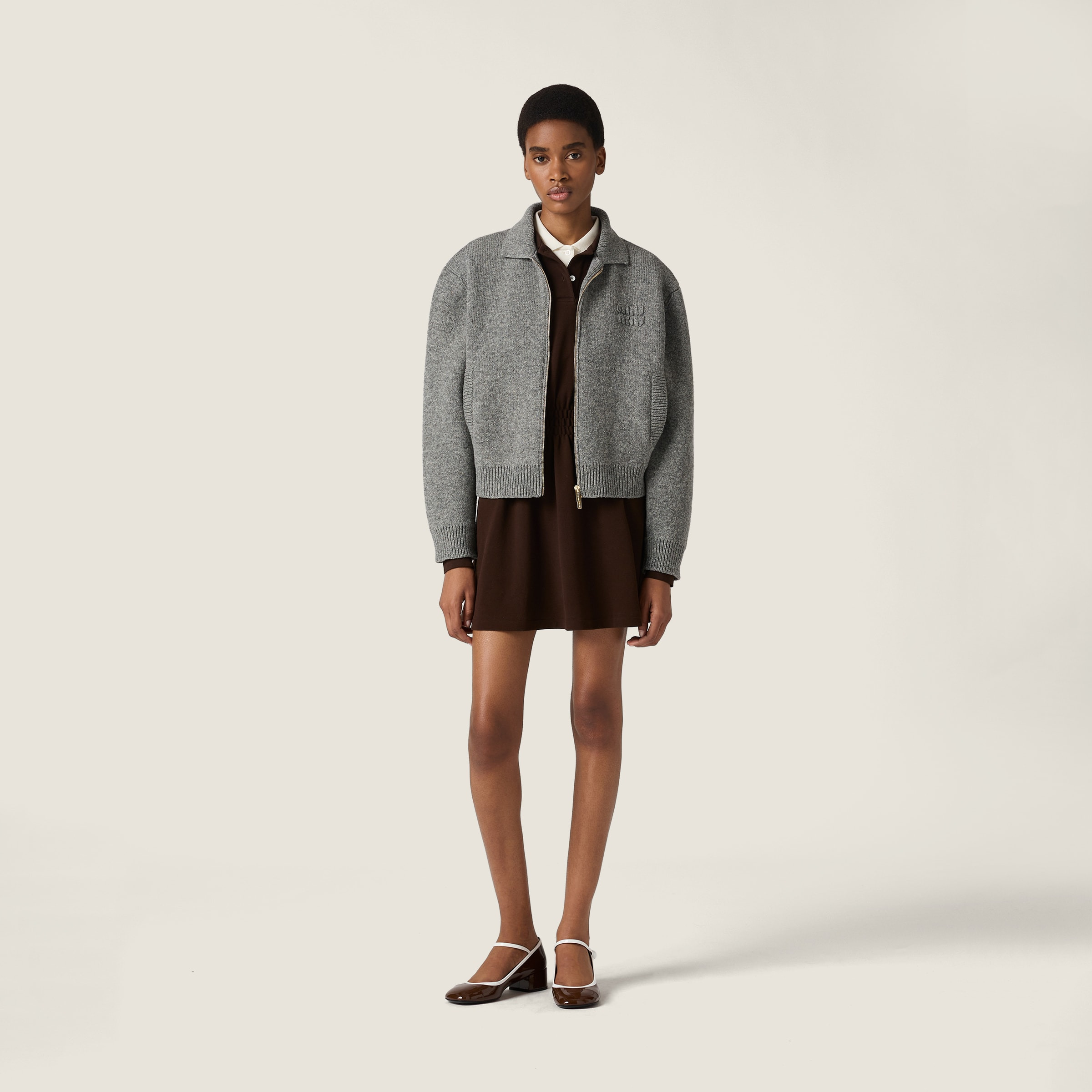 Shetland wool and cashmere zipper cardigan - 2