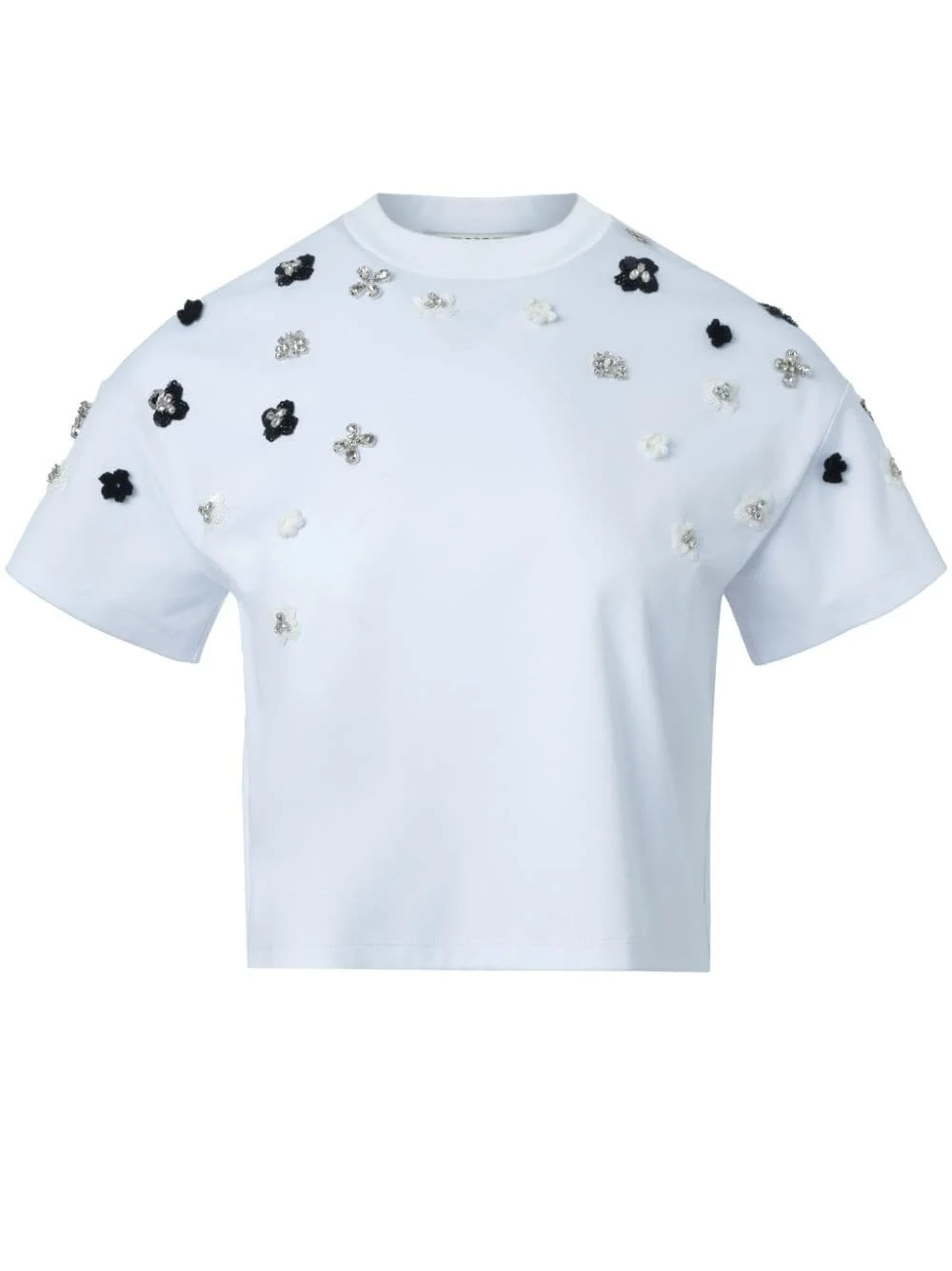 Swarovski-embellished Crystal Flower T-shirt - 1