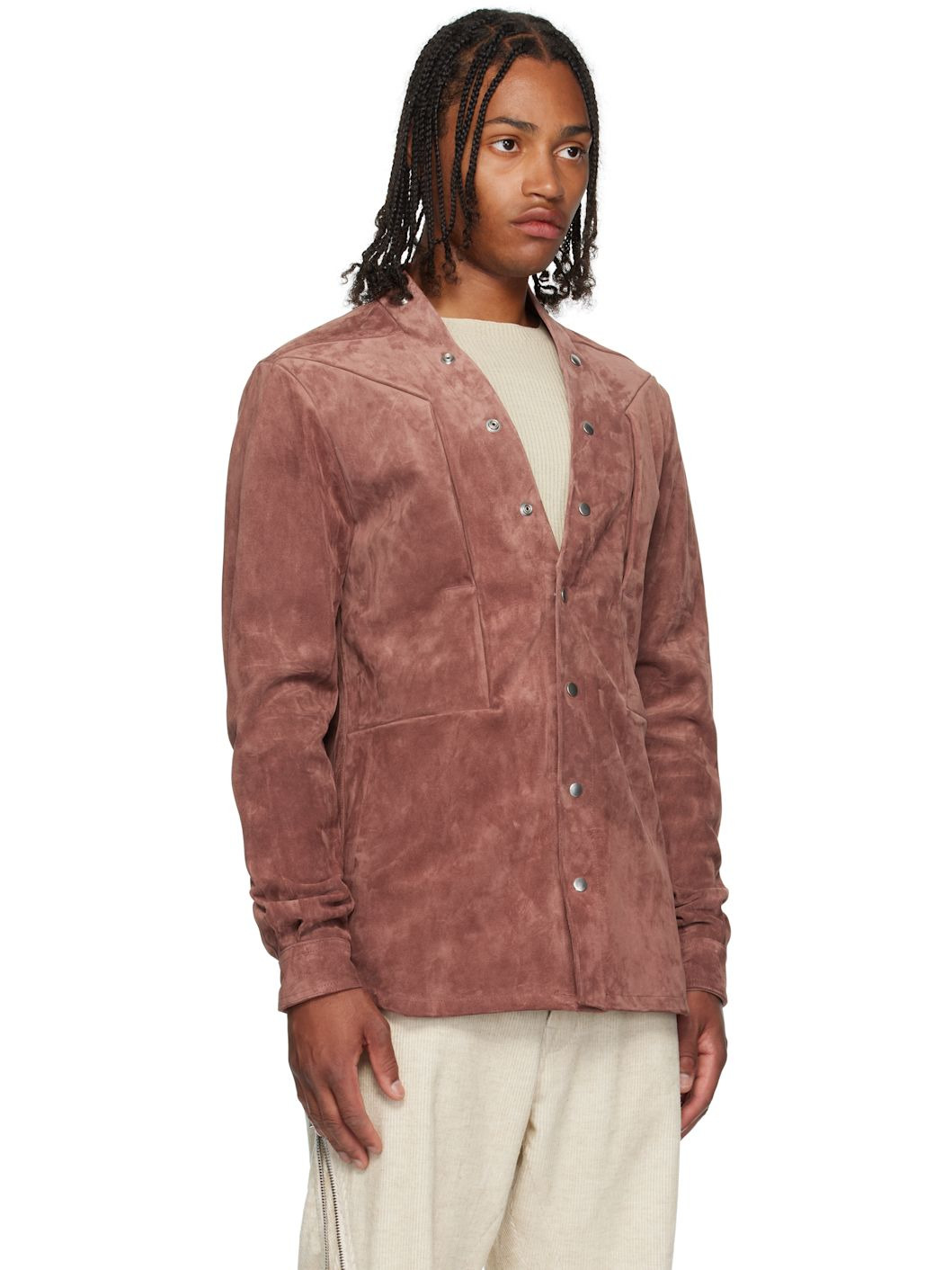 Pink Concordians Larry Fogpocket Suede Jacket - 2