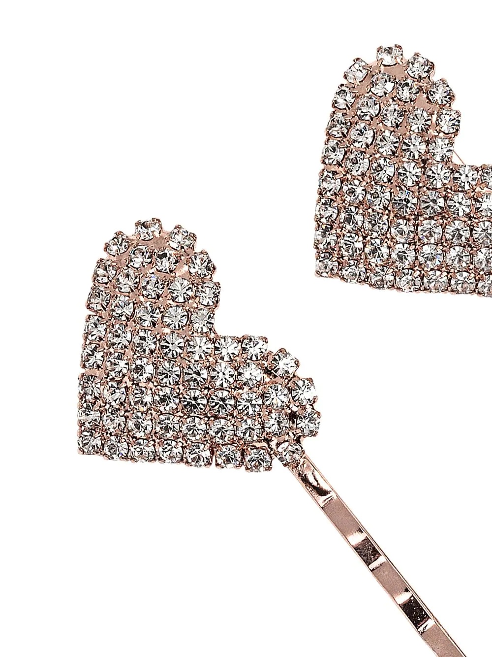 crystal-embellished heart-motif hair slides - 2