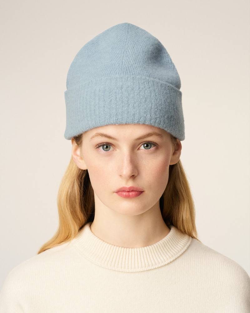 AMI Paris BLUE ALPACA STRIPED AMI DE COEUR BEANIE outlook