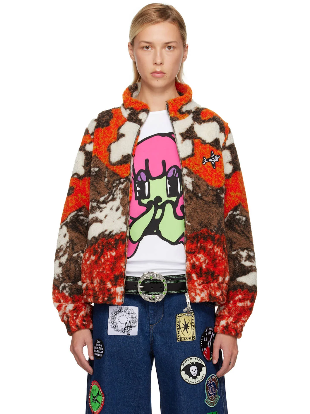 Orange CL Airlines Fleece Jacket - 1