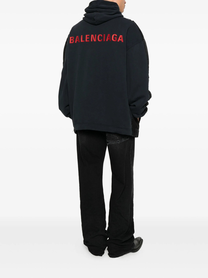 BALENCIAGA Balenciaga Logo-embroidered Hooded Jacket outlook