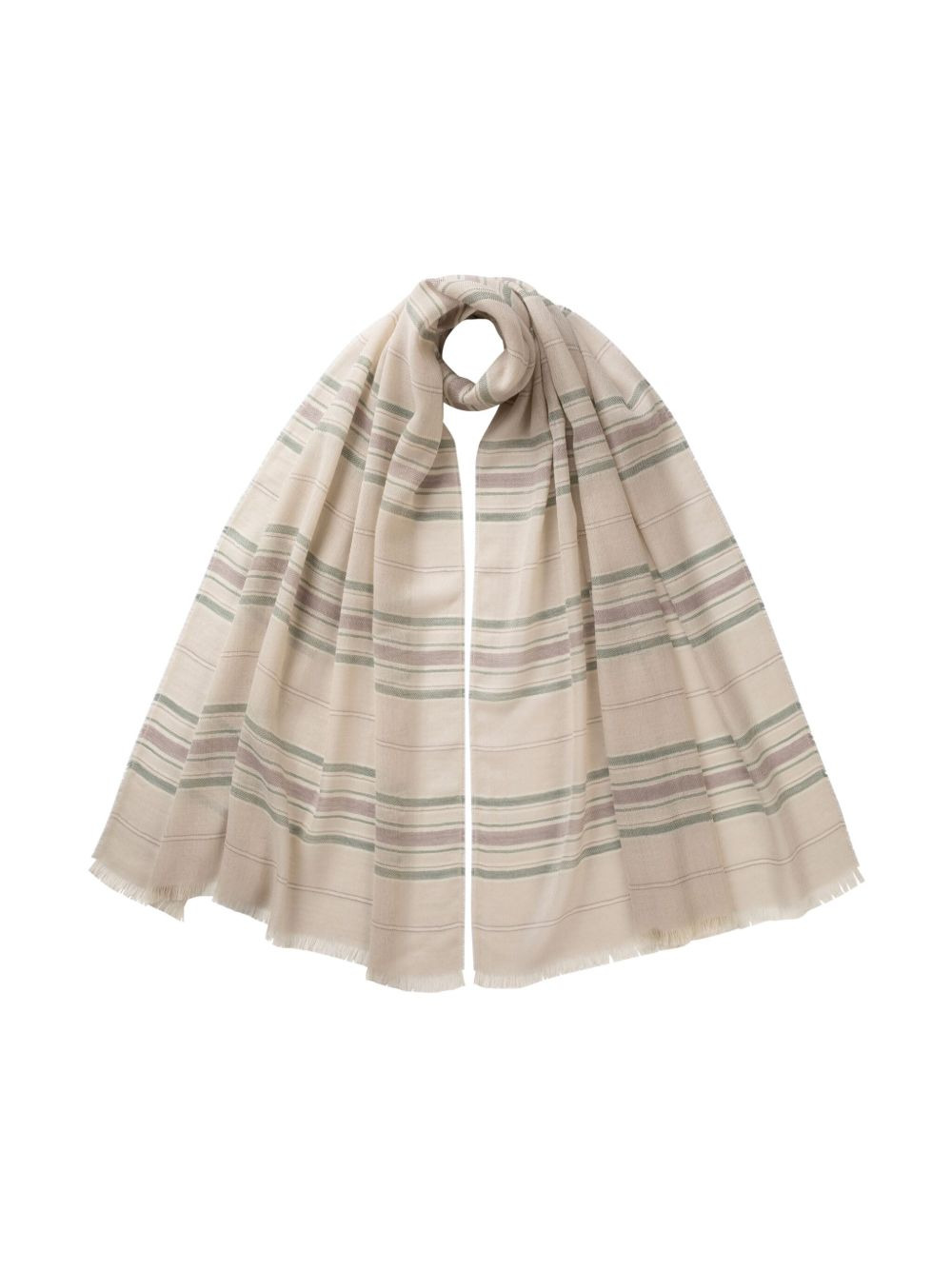 striped cashmere scarf - 3